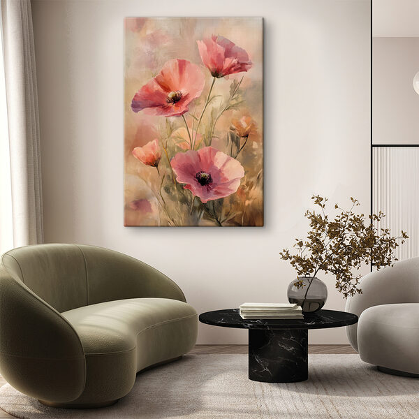 Quadri Dipinto di fiori rosa (COD: s40285) Quadri Quadri Dipinto di fiori rosa (COD: s40285)