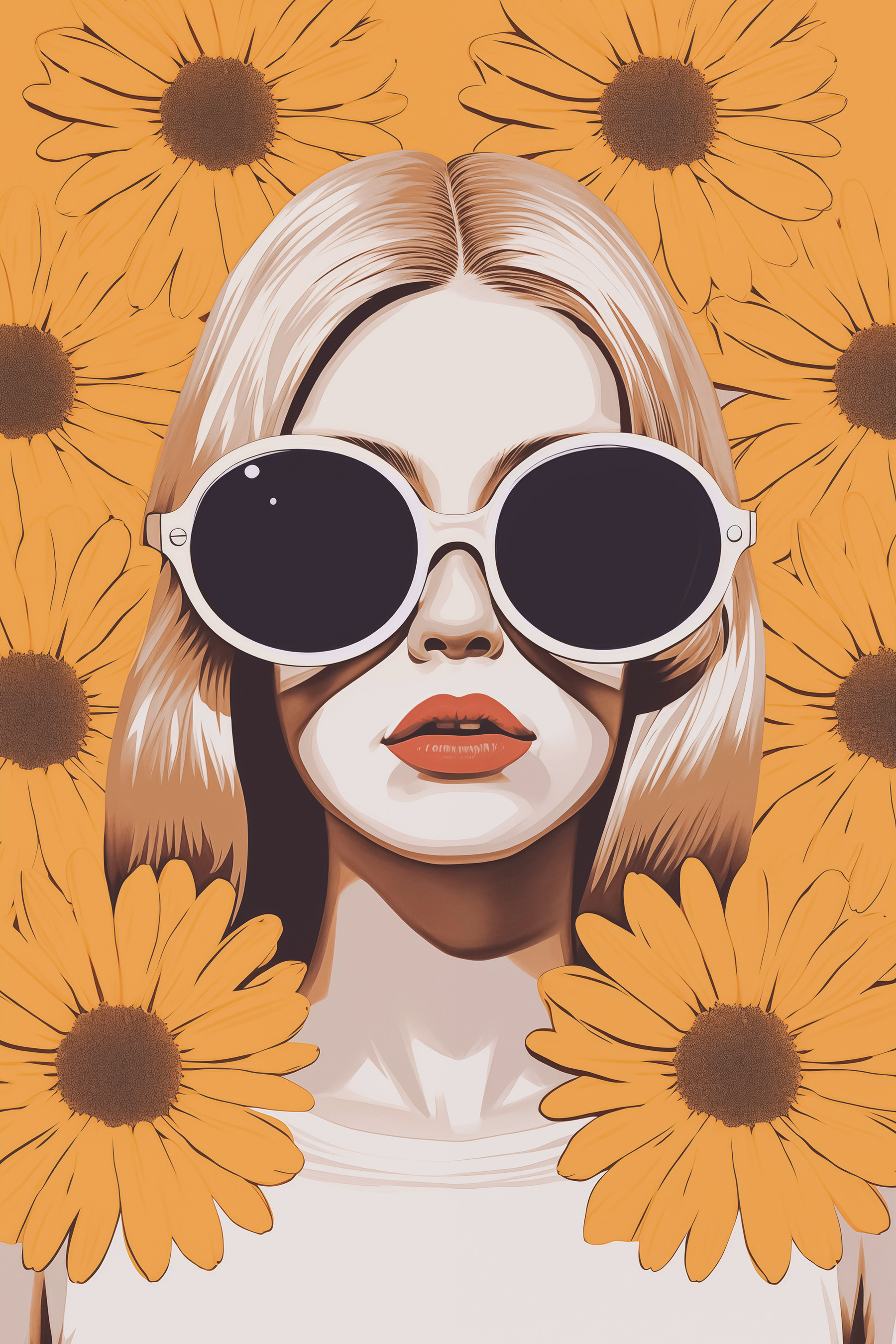 Woman wearing sunglasses and a face mask Woman wearing sunglasses and a face mask