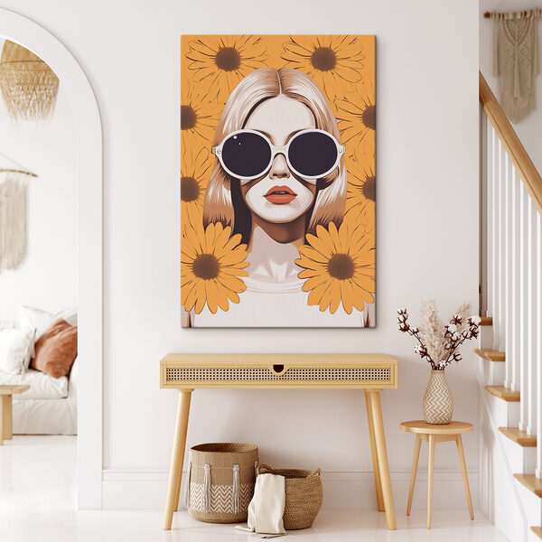 Woman wearing sunglasses and a face mask Woman wearing sunglasses and a face mask
