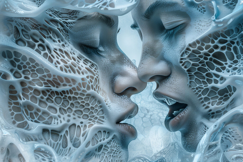 Close up of two people