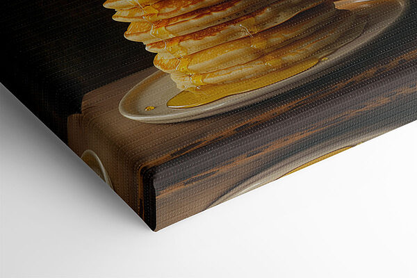 Stack of pancakes with syrup on a plate Stack of pancakes with syrup on a plate