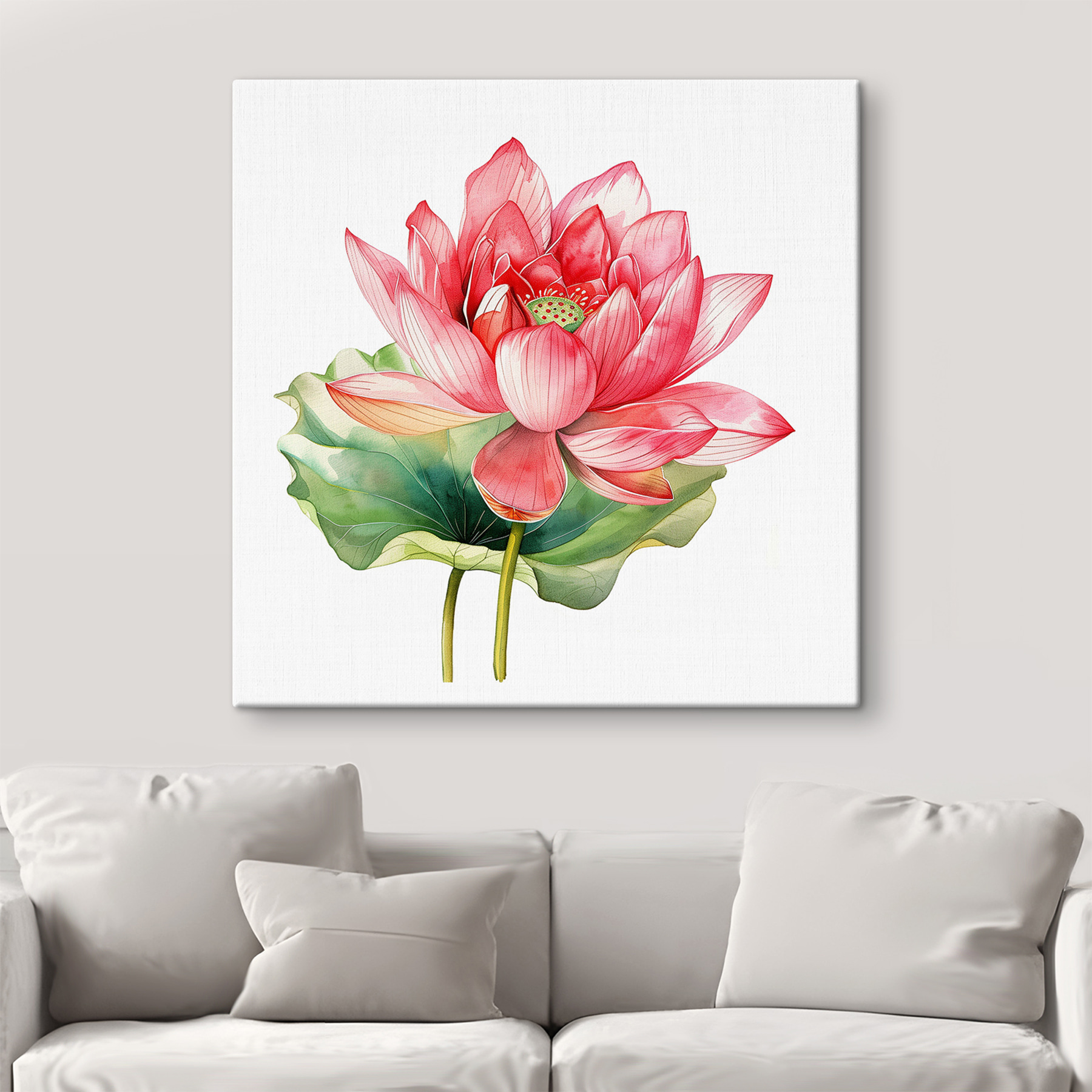 Watercolor of a pink flower