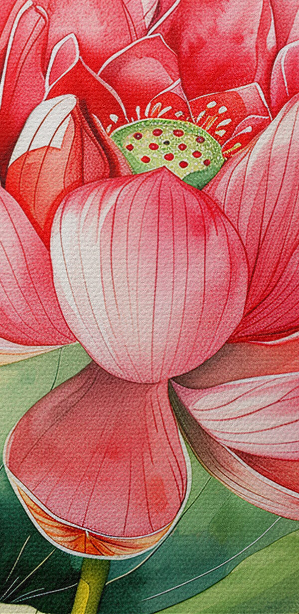 Watercolor of a pink flower