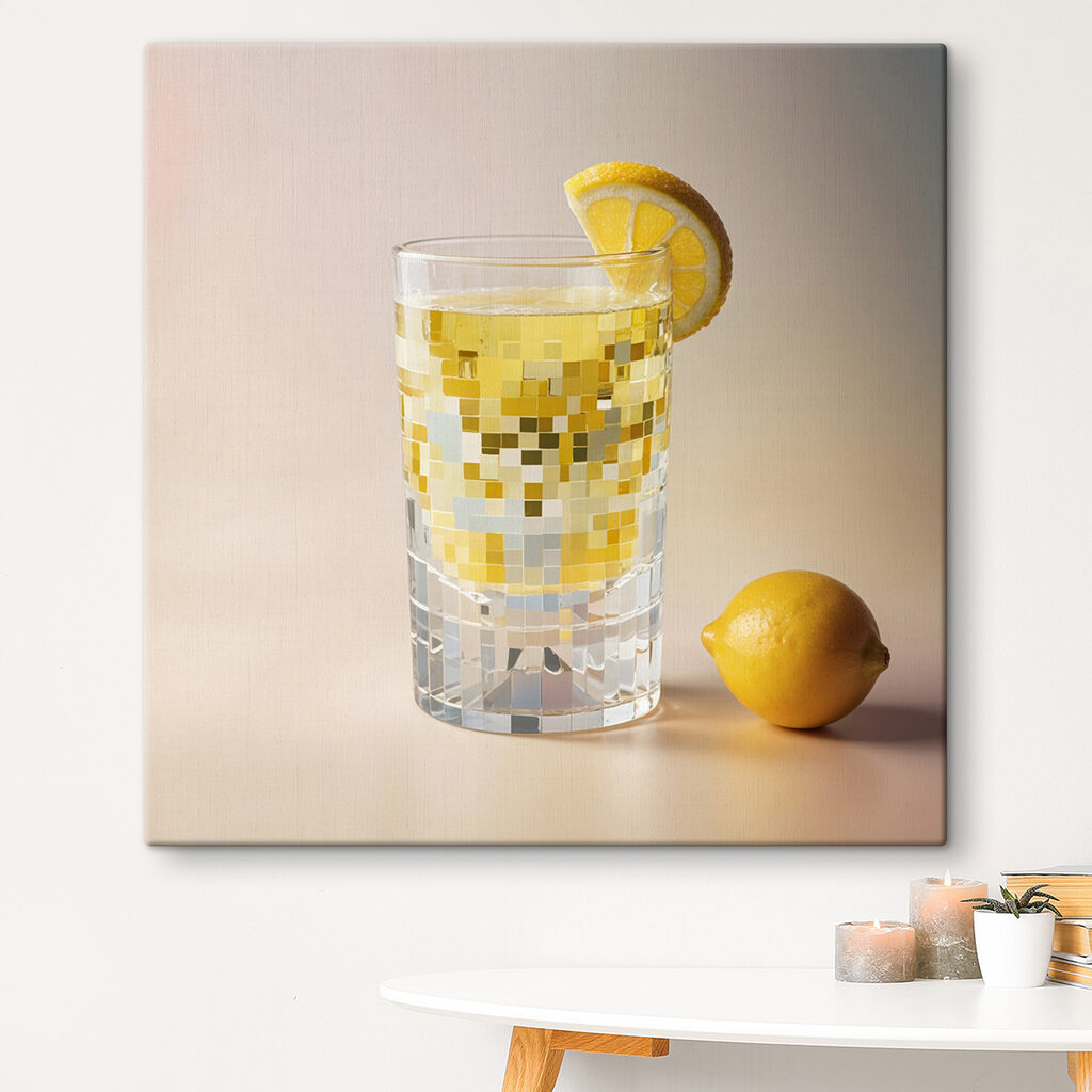 Glass of liquid with a lemon wedge and a lemon on the side Glass of liquid with a lemon wedge and a lemon on the side