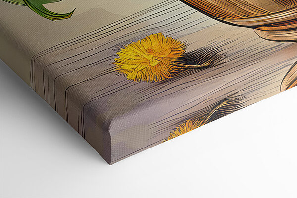 Yellow flowers in a vase