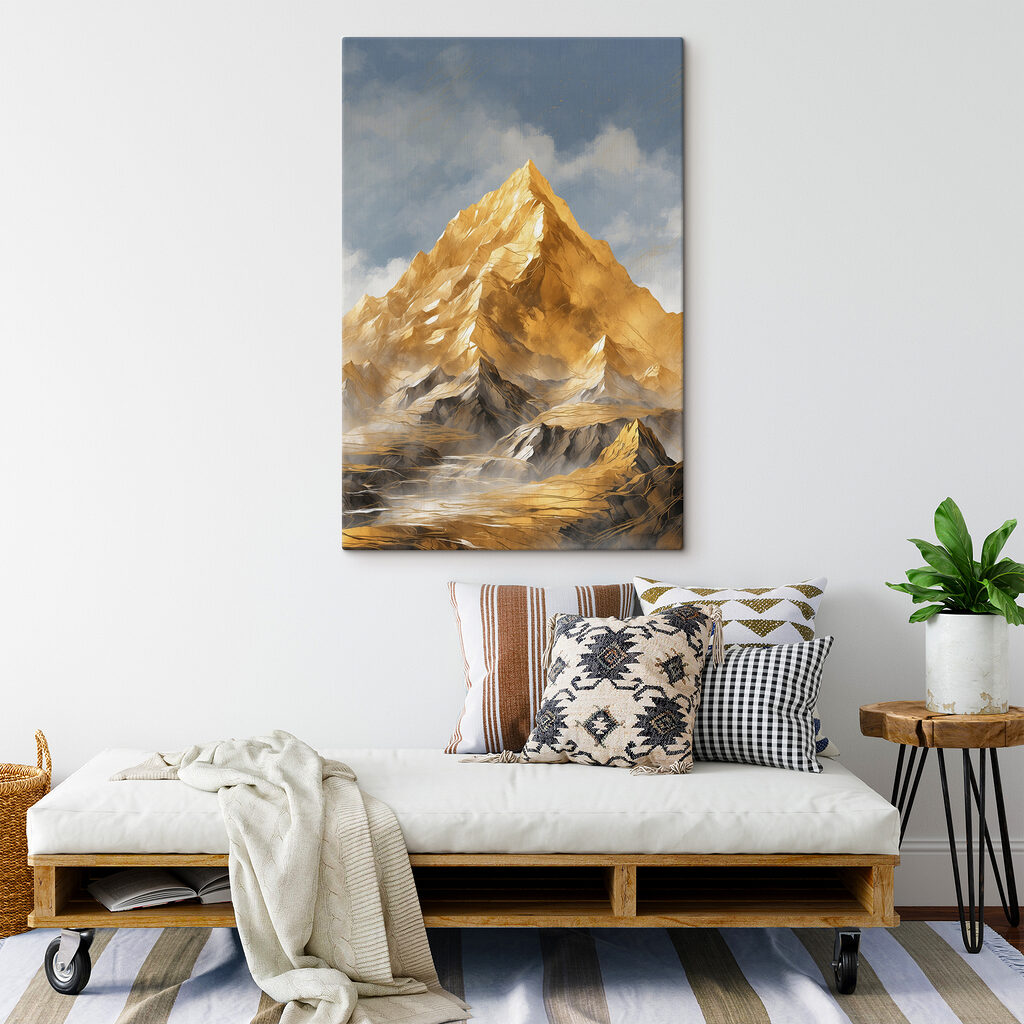 Mountain with clouds in the sky