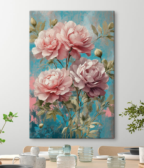 Quadri Dipinto di fiori rosa (COD: s40344) Quadri Quadri Dipinto di fiori rosa (COD: s40344)