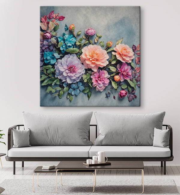 Group of colorful flowers