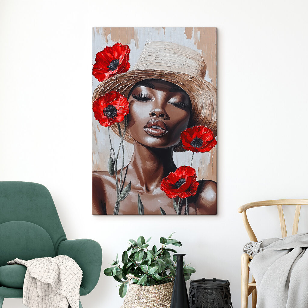 Woman with flowers in her hair