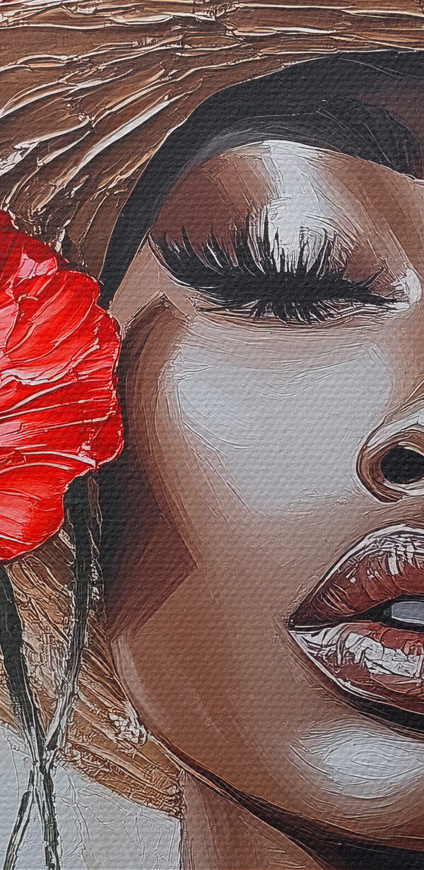Woman with flowers in her hair