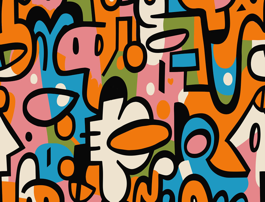 Motivo colorato con forme diverse Motivo colorato con forme diverse
