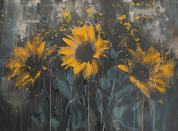 Pittura di fiori gialli Pittura di fiori gialli