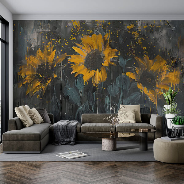 Pittura di fiori gialli Pittura di fiori gialli