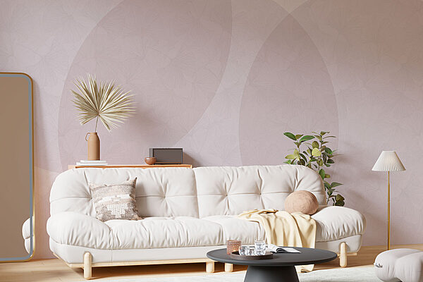White and pink background with circles White and pink background with circles