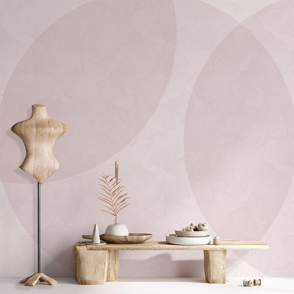 White and pink background with circles White and pink background with circles