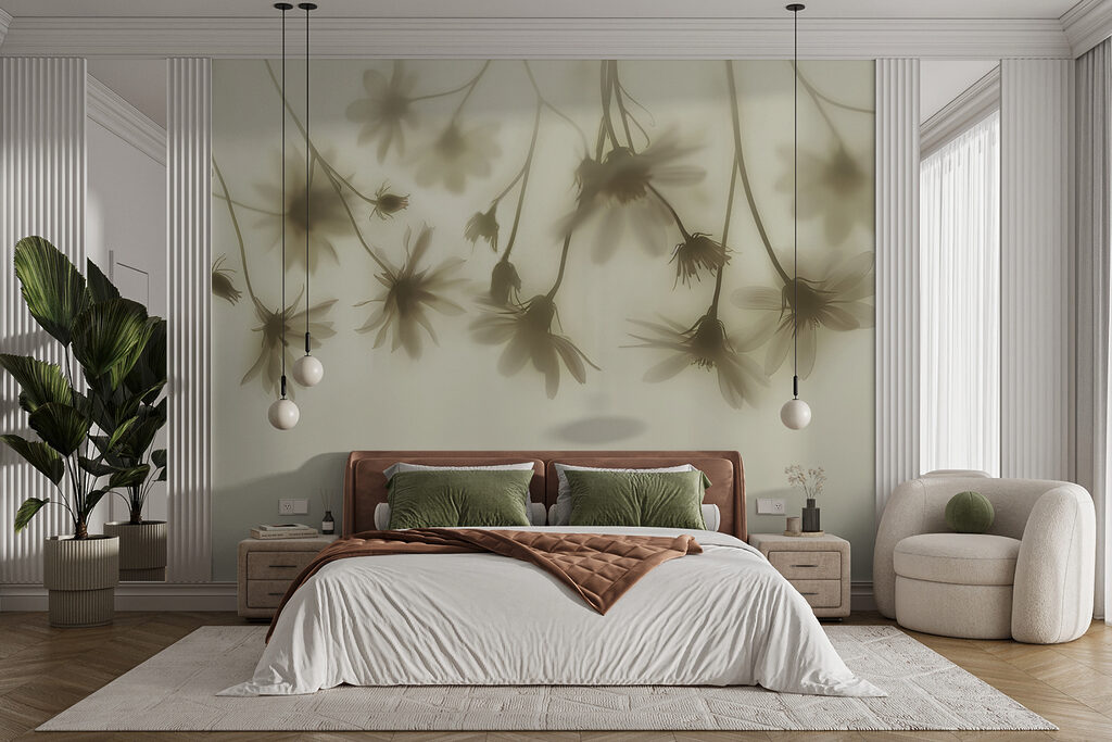 Group of flowers on a white background