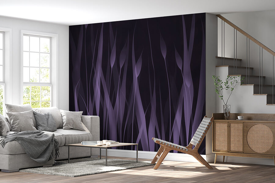 Erba viola con linee bianche