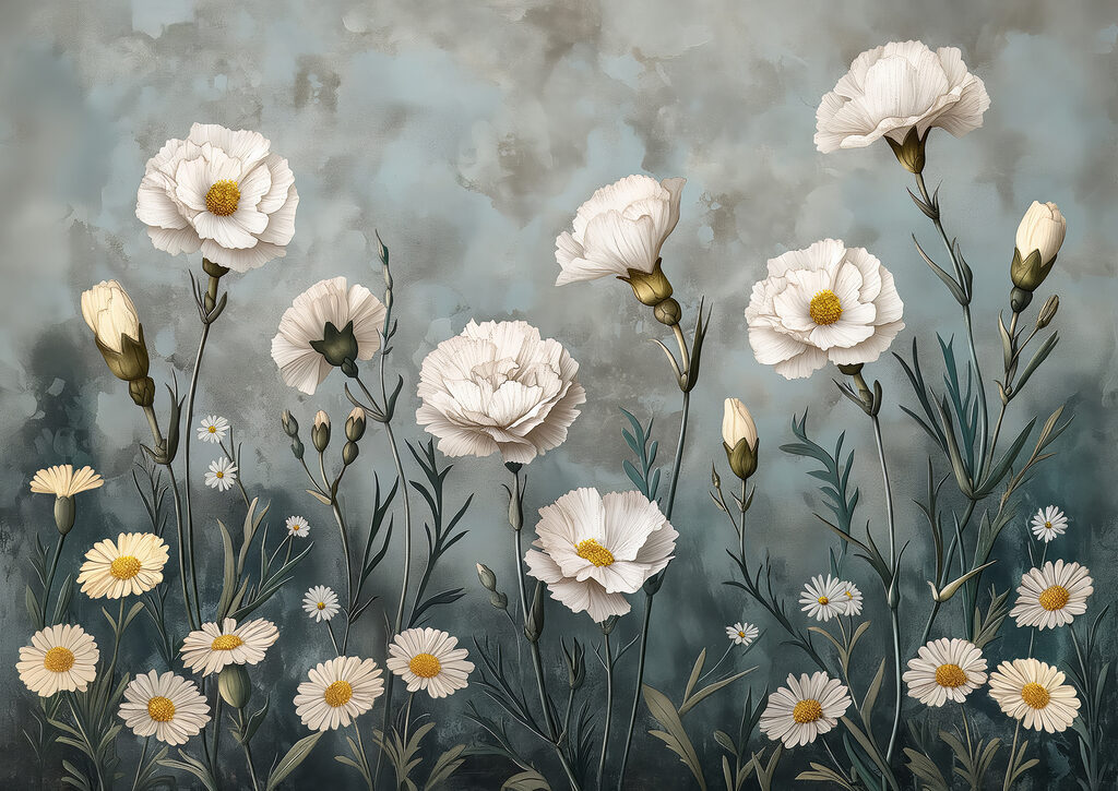 Pittura di fiori bianchi Pittura di fiori bianchi