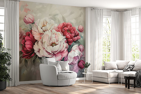 Pittura di fiori su una superficie Pittura di fiori su una superficie