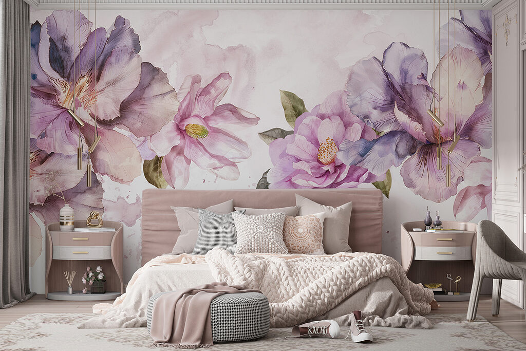 Group of purple flowers Group of purple flowers