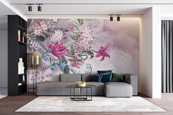 Pittura di fiori su sfondo bianco Pittura di fiori su sfondo bianco