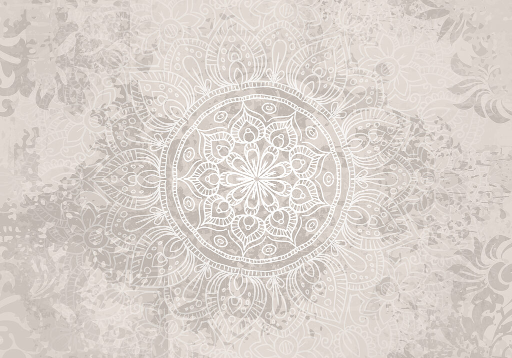 Mandala bianco e grigio Mandala bianco e grigio
