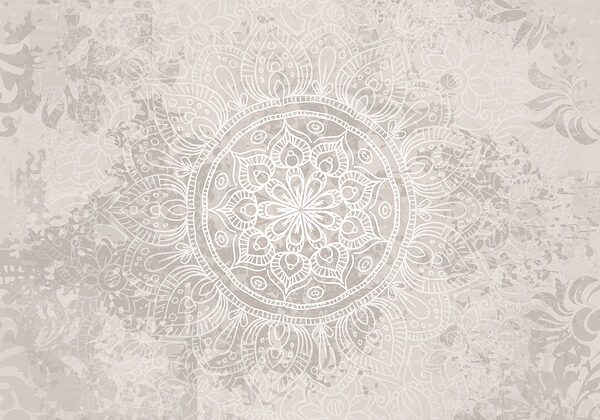 Mandala bianco e grigio Mandala bianco e grigio