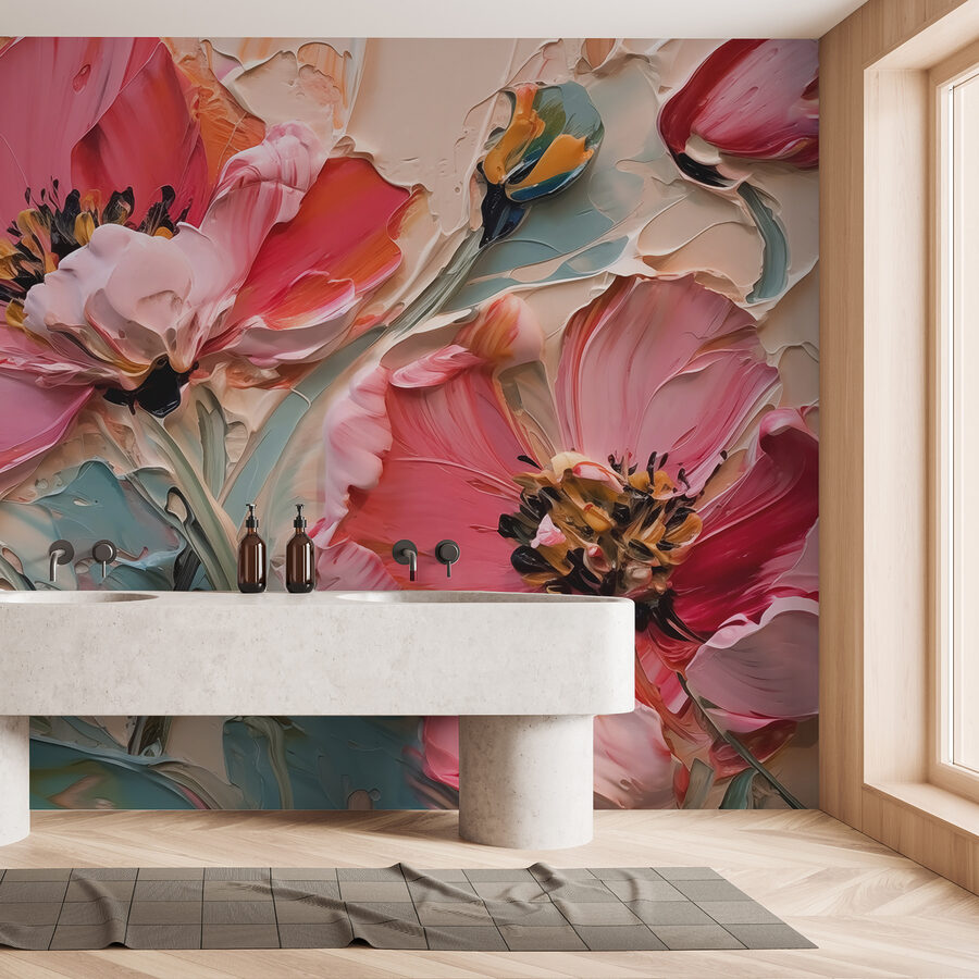 Pittura di fiori su tela Pittura di fiori su tela