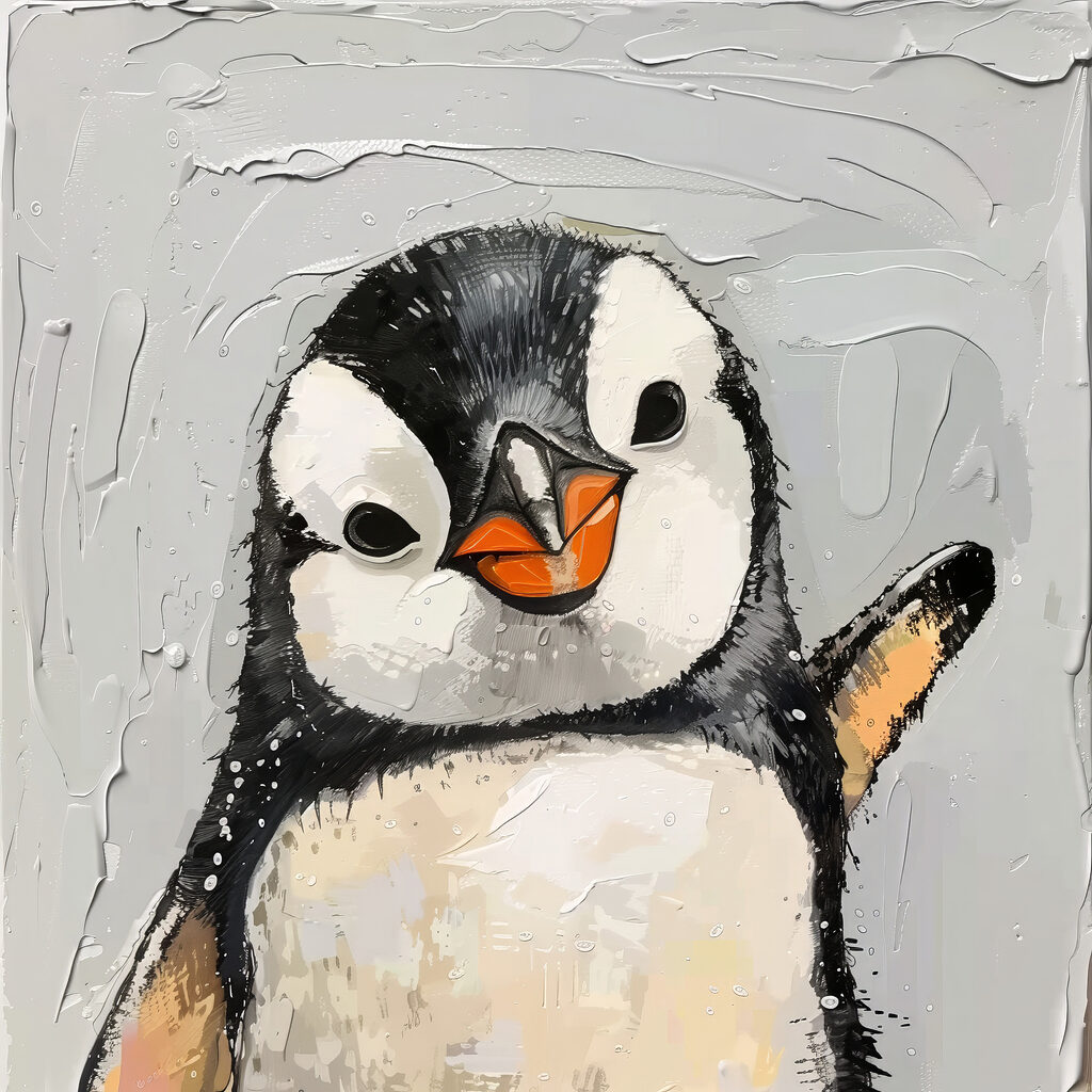 Painting of a penguin Painting of a penguin