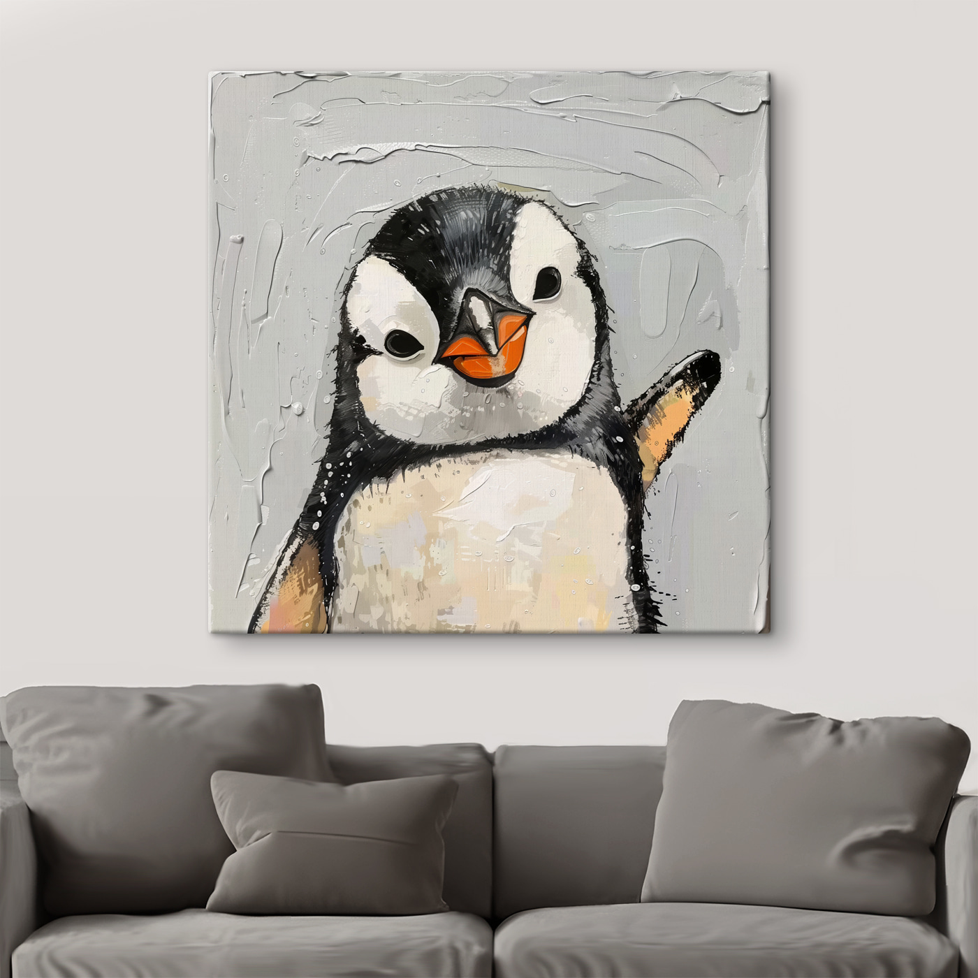 Painting of a penguin Painting of a penguin