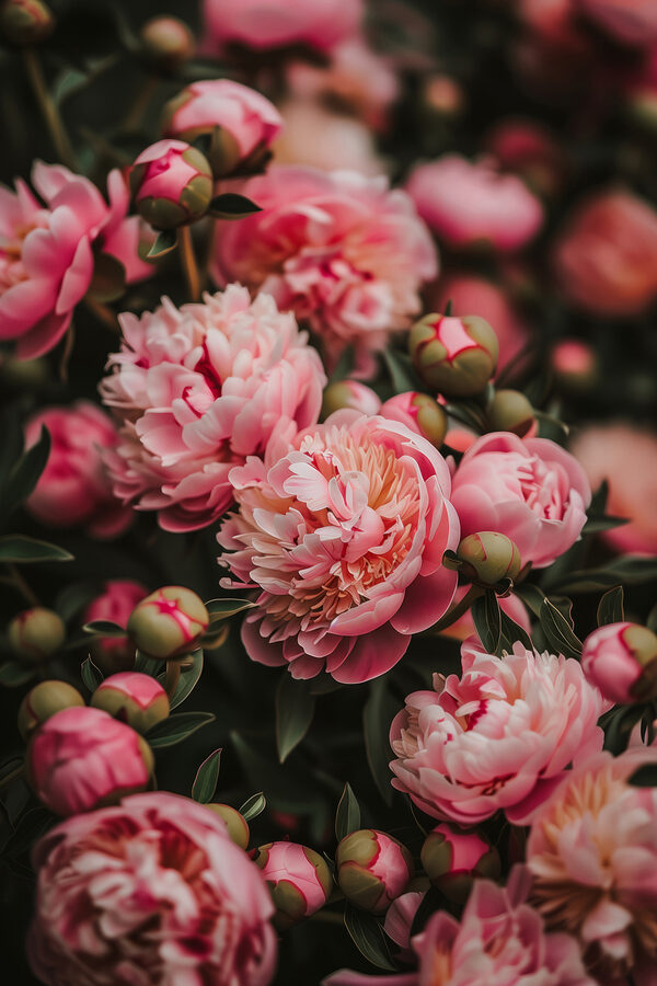 Group of pink flowers Group of pink flowers