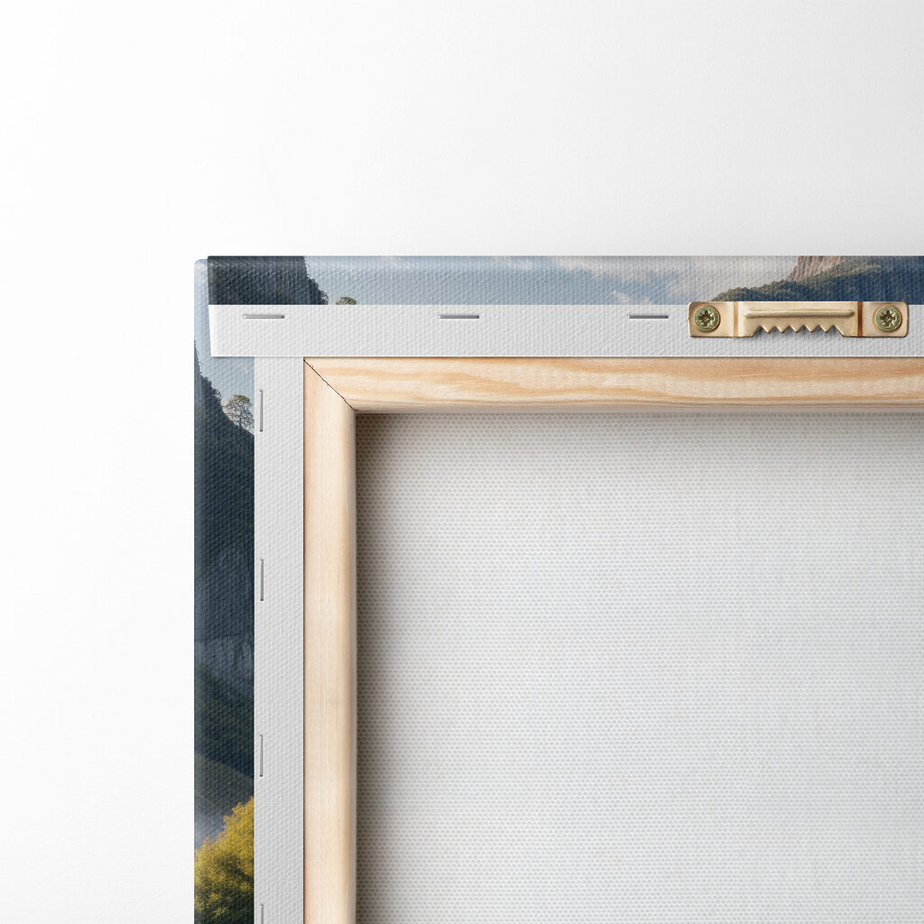 Building on a small island with a lake and mountains in the background Building on a small island with a lake and mountains in the background
