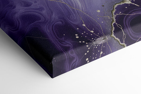 Lavender swirls with metallic veins