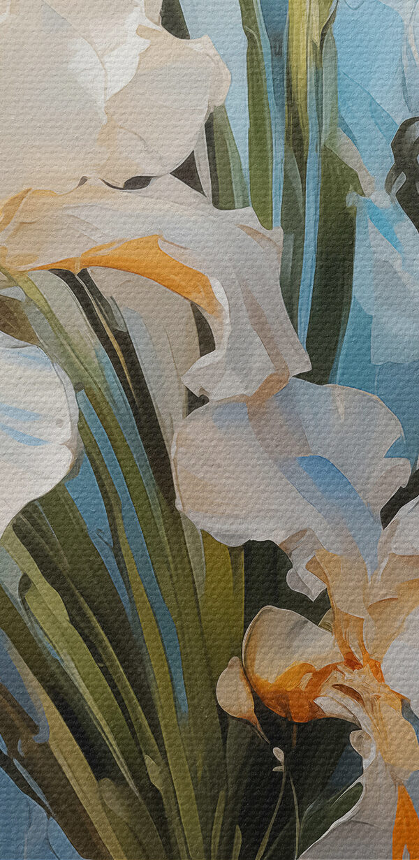 White flowers in a glass vase White flowers in a glass vase