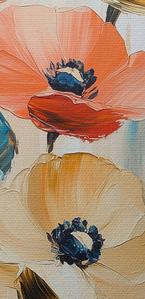 Painting of flowers on a canvas Painting of flowers on a canvas