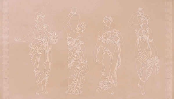 Gruppo di donne in pose diverse Gruppo di donne in pose diverse