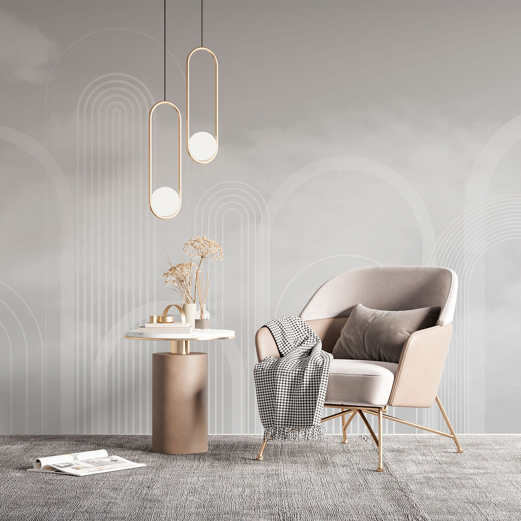 White and gray sky with white lines