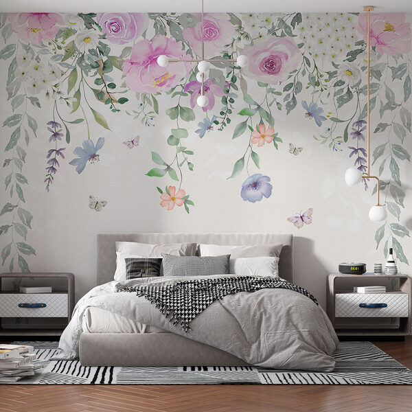 Pittura di fiori e farfalle Pittura di fiori e farfalle