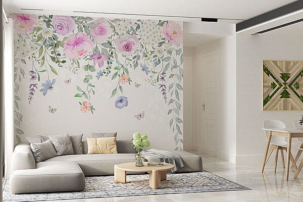 Pittura di fiori e farfalle Pittura di fiori e farfalle