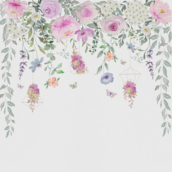 Pittura di fiori e farfalle Pittura di fiori e farfalle