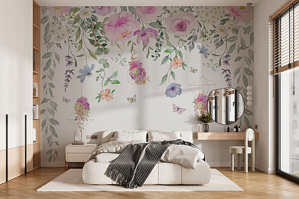 Pittura di fiori e farfalle Pittura di fiori e farfalle