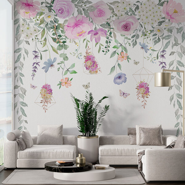 Pittura di fiori e farfalle Pittura di fiori e farfalle