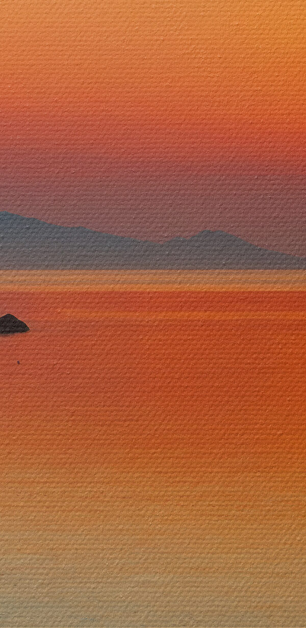 Sunset over a body of water Sunset over a body of water