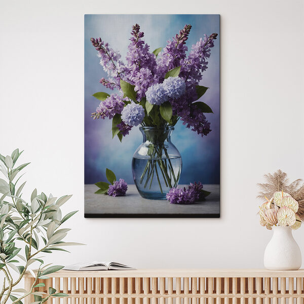 Quadri Quadri Vaso con fiori viola (COD: s40470)