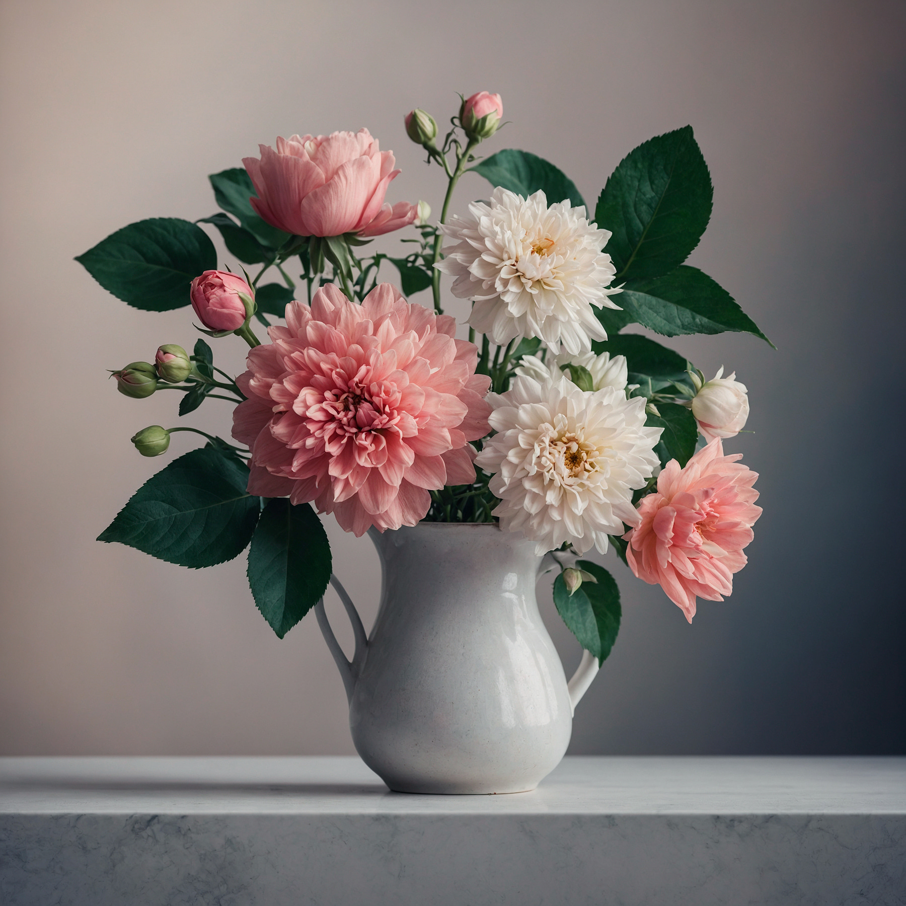 Vase of flowers on a table