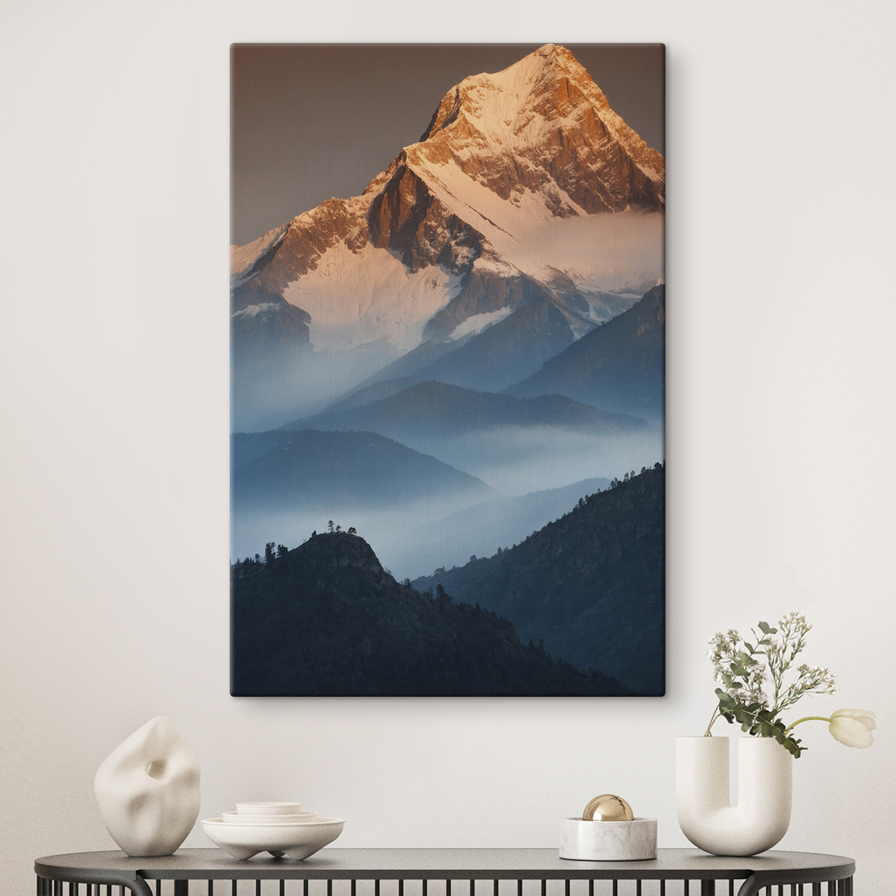 Mountain range with snow on top Mountain range with snow on top