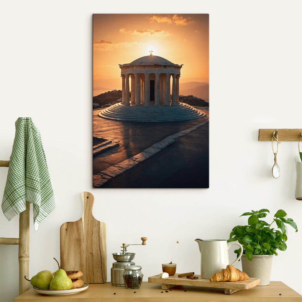 Building with columns and a cross on top Building with columns and a cross on top