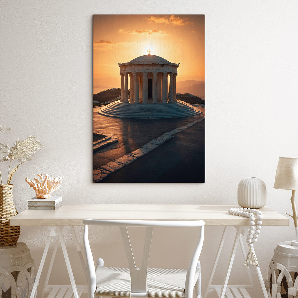 Building with columns and a cross on top Building with columns and a cross on top