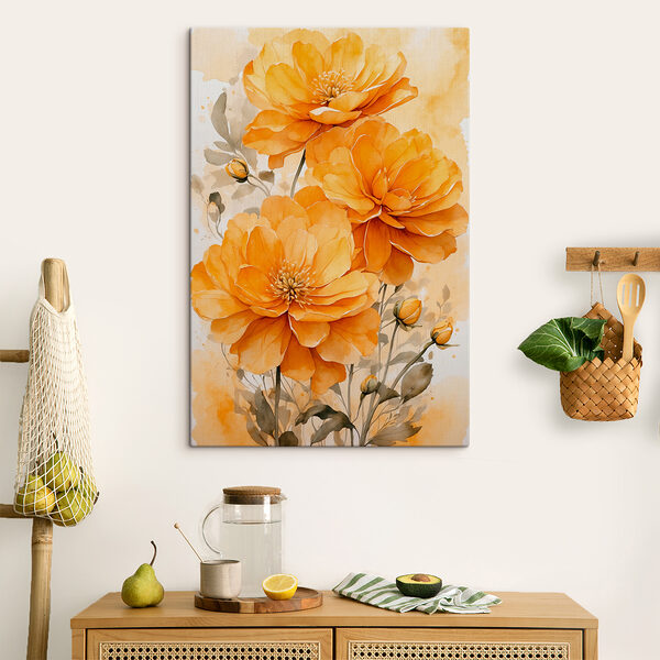 Quadri Dipinto di fiori arancioni (COD: s40482) Quadri Quadri Dipinto di fiori arancioni (COD: s40482)