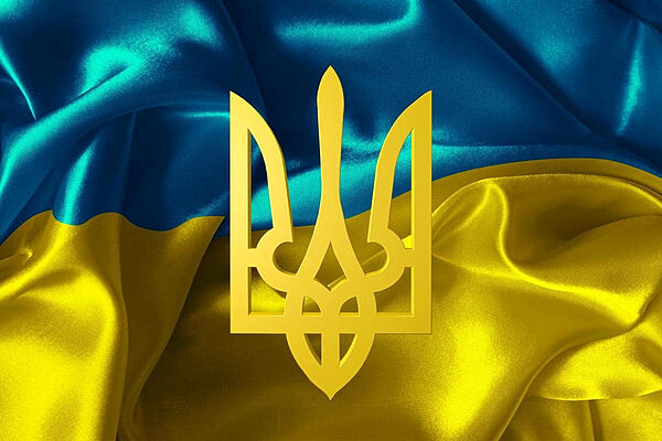 Ukraine's Vibrant Emblem Waves Ukraine's Vibrant Emblem Waves